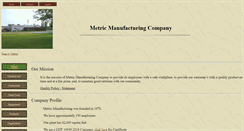 Desktop Screenshot of metricmfg.com